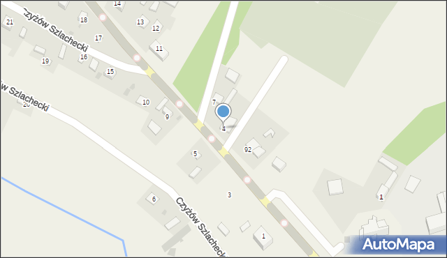 Czyżów Szlachecki, Czyżów Szlachecki, 4, mapa Czyżów Szlachecki