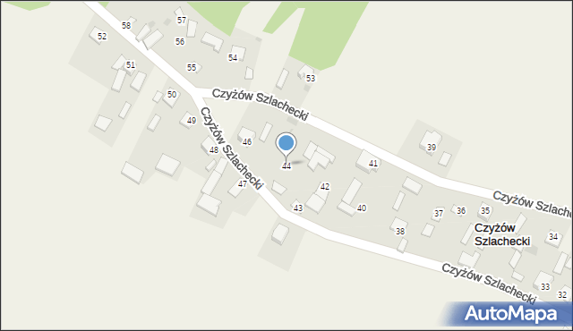 Czyżów Szlachecki, Czyżów Szlachecki, 44, mapa Czyżów Szlachecki