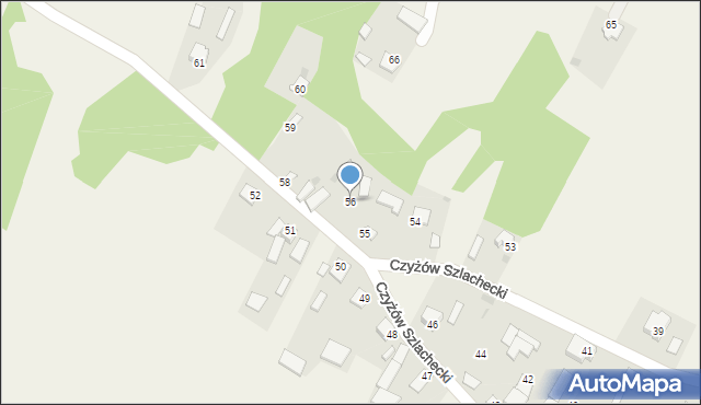 Czyżów Szlachecki, Czyżów Szlachecki, 56, mapa Czyżów Szlachecki