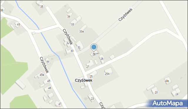 Czyżówek, Czyżówek, 28, mapa Czyżówek