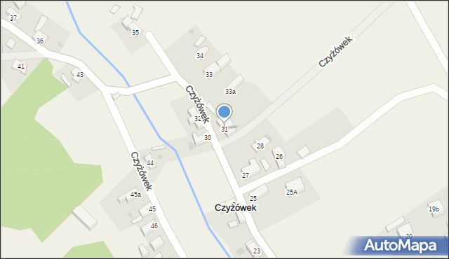Czyżówek, Czyżówek, 31, mapa Czyżówek
