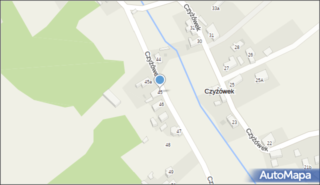 Czyżówek, Czyżówek, 45, mapa Czyżówek