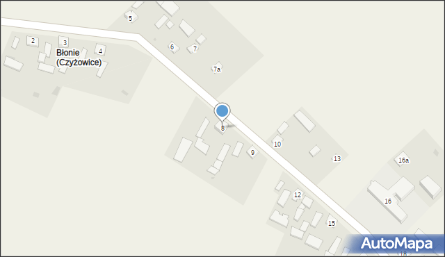 Czyżowice, Czyżowice, 8, mapa Czyżowice
