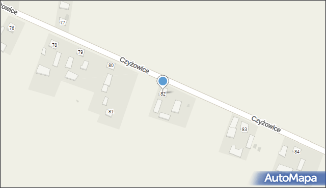 Czyżowice, Czyżowice, 82, mapa Czyżowice