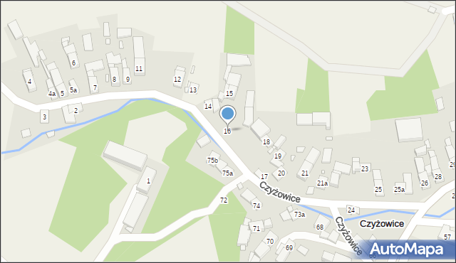 Czyżowice, Czyżowice, 16, mapa Czyżowice