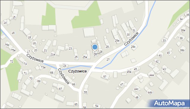 Czyżowice, Czyżowice, 26, mapa Czyżowice