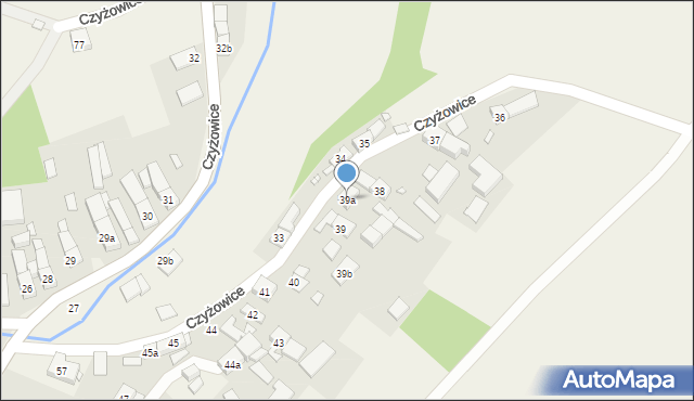 Czyżowice, Czyżowice, 39a, mapa Czyżowice