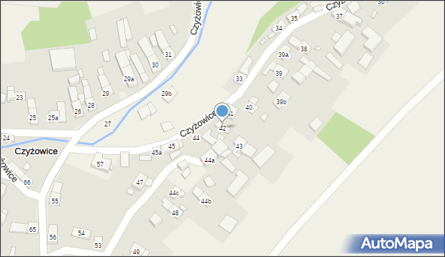 Czyżowice, Czyżowice, 42, mapa Czyżowice