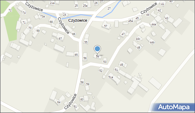 Czyżowice, Czyżowice, 54, mapa Czyżowice