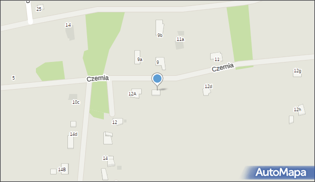 Dąbrowa Tarnowska, Czernia, 12b, mapa Dąbrowa Tarnowska