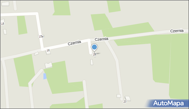 Dąbrowa Tarnowska, Czernia, 18, mapa Dąbrowa Tarnowska