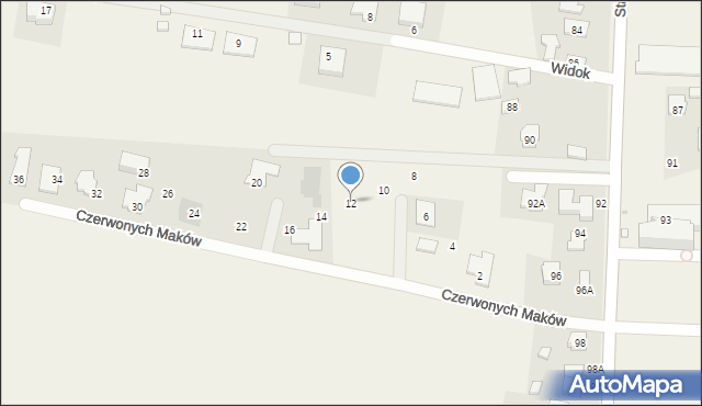 Dawidy Bankowe, Czerwonych Maków, 12, mapa Dawidy Bankowe