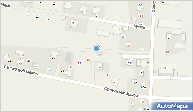 Dawidy Bankowe, Czerwonych Maków, 8, mapa Dawidy Bankowe