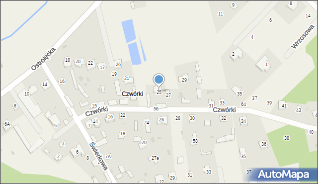 Długosiodło, Czwórki, 25, mapa Długosiodło