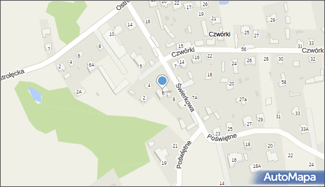 Długosiodło, Czwórki, 6, mapa Długosiodło