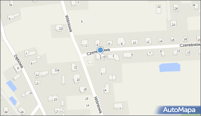 Droszków, Czereśniowa, 1, mapa Droszków