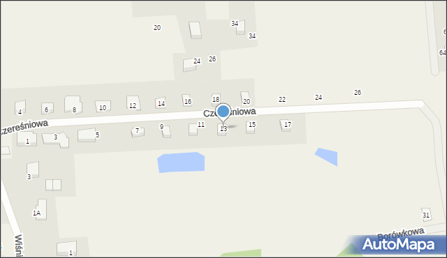 Droszków, Czereśniowa, 13, mapa Droszków