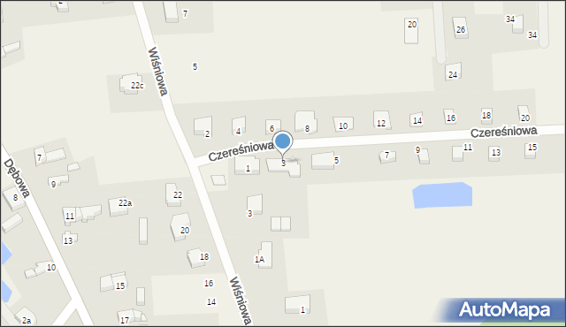 Droszków, Czereśniowa, 3, mapa Droszków