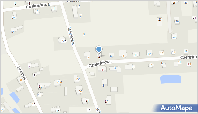 Droszków, Czereśniowa, 4, mapa Droszków