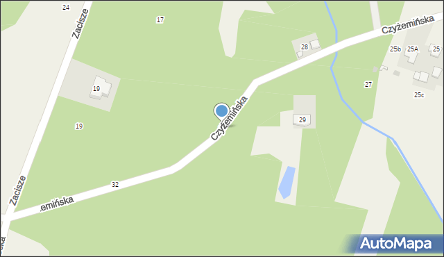 Dylew, Czyżemińska, 30, mapa Dylew
