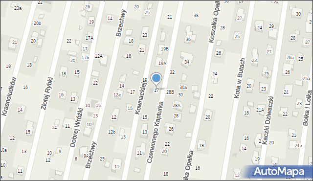 Dziekanów Leśny, Czerwonego Kapturka, 17, mapa Dziekanów Leśny