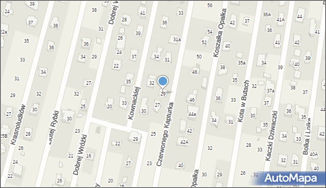 Dziekanów Leśny, Czerwonego Kapturka, 29, mapa Dziekanów Leśny