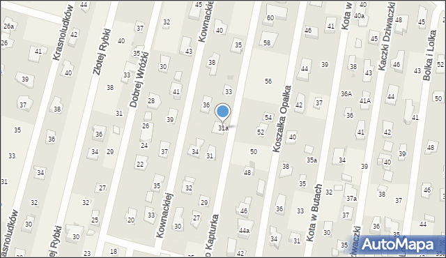 Dziekanów Leśny, Czerwonego Kapturka, 31a, mapa Dziekanów Leśny