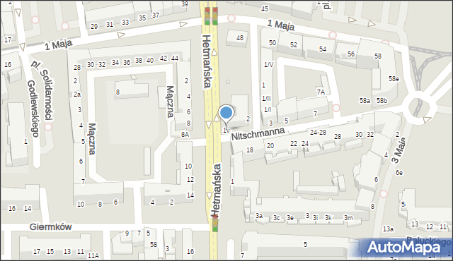 Elbląg, Czerwonego Krzyża, 1v, mapa Elbląga