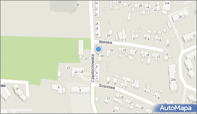 Elbląg, Częstochowska, 8, mapa Elbląga