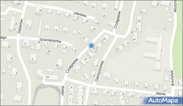 Elbląg, Czołgistów, 12, mapa Elbląga