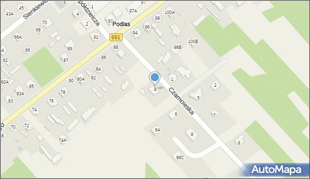 Garbatka-Letnisko, Czarnoleska, 4, mapa Garbatka-Letnisko