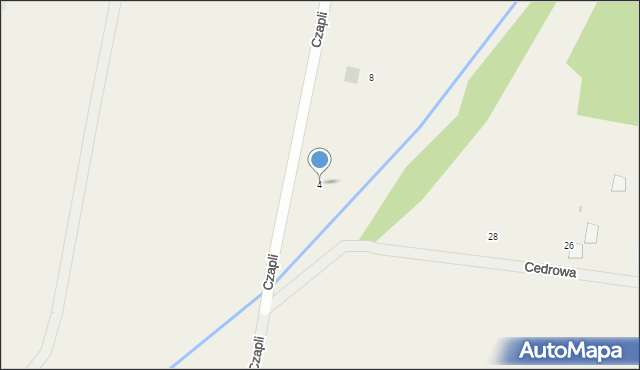 Gawartowa Wola, Czapli, 4, mapa Gawartowa Wola