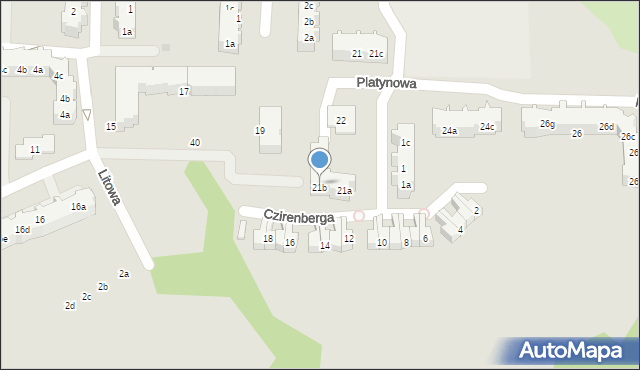 Gdańsk, Czirenberga Jana, 21b, mapa Gdańska