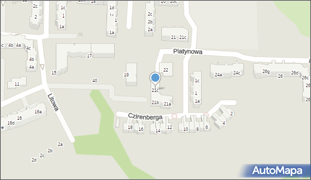 Gdańsk, Czirenberga Jana, 21c, mapa Gdańska