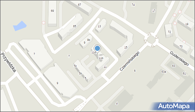 Gdańsk, Czermińskiego Władysława, 11c, mapa Gdańska