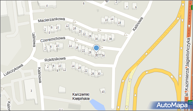 Gdańsk, Czeremchowa, 30, mapa Gdańska