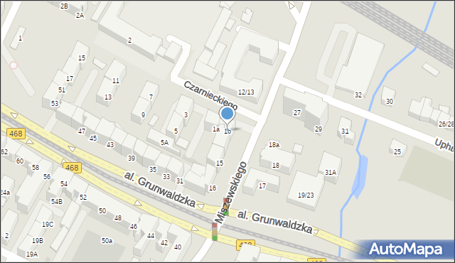 Gdańsk, Czarnieckiego Stefana, hetm., 1b, mapa Gdańska