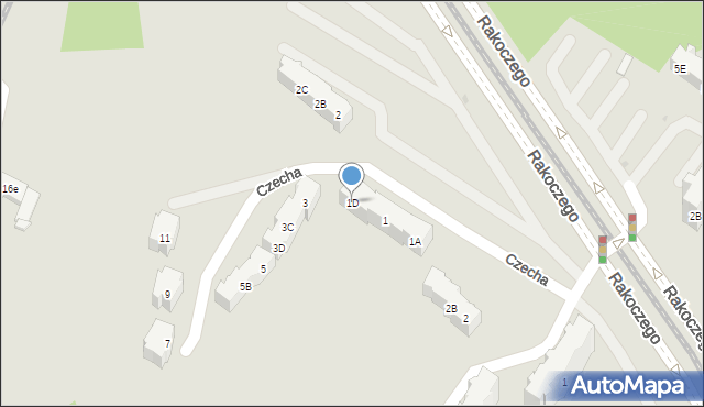 Gdańsk, Czecha Bronisława, 1D, mapa Gdańska