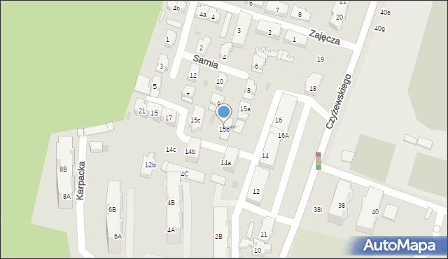 Gdańsk, Czyżewskiego Józefa, 15b, mapa Gdańska