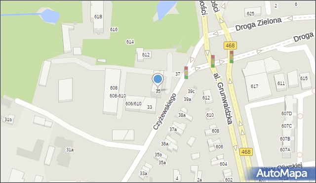 Gdańsk, Czyżewskiego Józefa, 35, mapa Gdańska