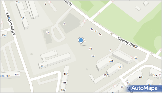 Gdańsk, Czarny Dwór, 4c, mapa Gdańska