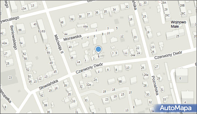 Gdańsk, Czerwony Dwór, 5, mapa Gdańska