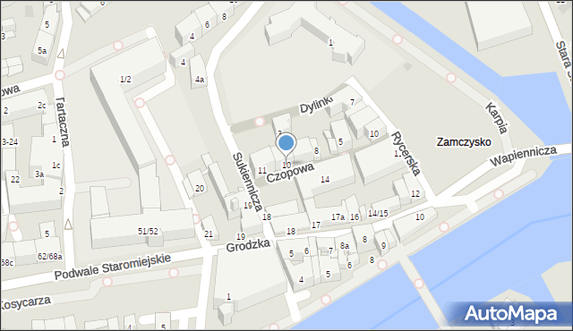 Gdańsk, Czopowa, 10, mapa Gdańska