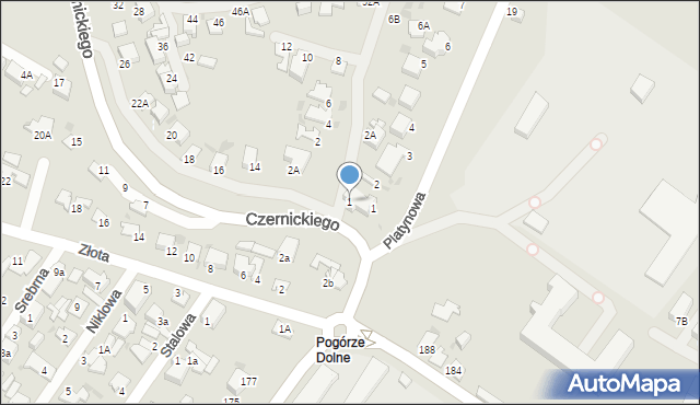 Gdynia, Czernickiego X., kadm., 1, mapa Gdyni