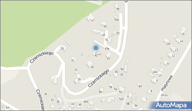 Gdynia, Czernickiego X., kadm., 41, mapa Gdyni