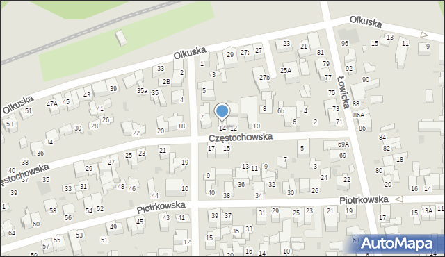 Gdynia, Częstochowska, 14, mapa Gdyni