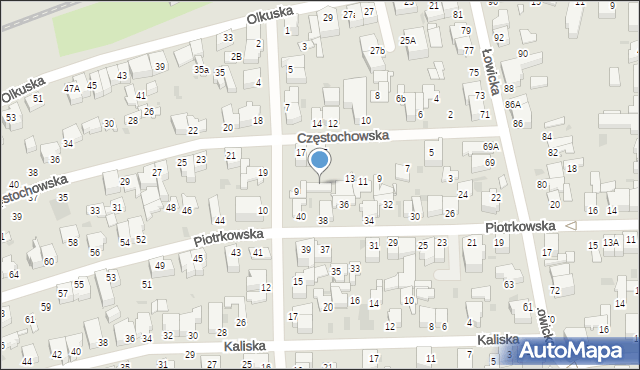 Gdynia, Częstochowska, 15a, mapa Gdyni