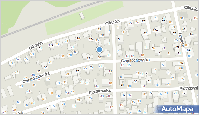 Gdynia, Częstochowska, 20, mapa Gdyni