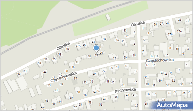 Gdynia, Częstochowska, 28, mapa Gdyni