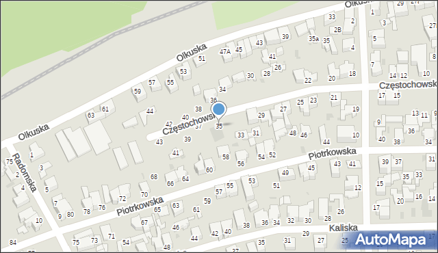 Gdynia, Częstochowska, 35, mapa Gdyni